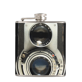Original vintage camera hip flask