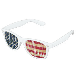 Original Vintage Grunge Stars and Stripes USA flag Retro Sunglasses