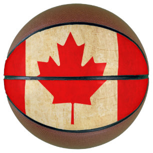 Original Vintage Patriotic National Flag of CANADA Basketball