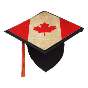 Original Vintage Patriotic National Flag of CANADA Graduation Cap Topper