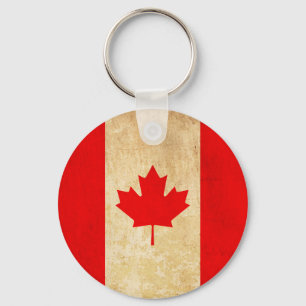 Original Vintage Patriotic National Flag of CANADA Keychain