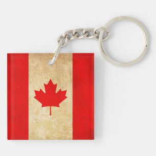 Original Vintage Patriotic National Flag of CANADA Keychain