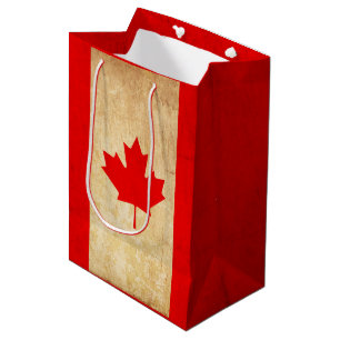 Original Vintage Patriotic National Flag of CANADA Medium Gift Bag