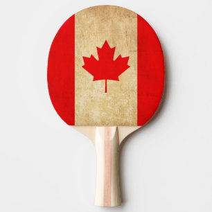 Original Vintage Patriotic National Flag of CANADA Ping Pong Paddle