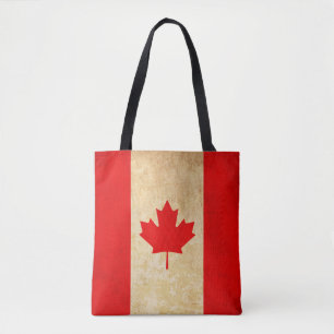 Original Vintage Patriotic National Flag of CANADA Tote Bag