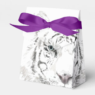 Original W Tiger Watercolors Chinese Ideogram Tent Favor Box