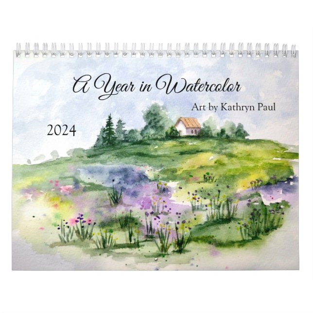 Original watercolor art wall calendar (Cover)