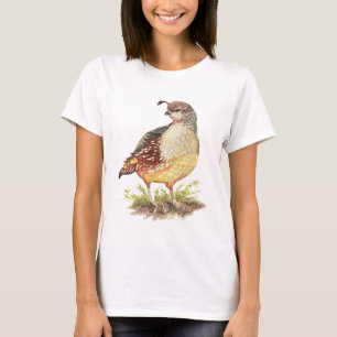 Original Watercolor Female California Quail- Bird T-Shirt