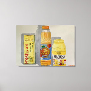 Original Watercolor “Maizena,Oros& Freshpak” Canvas Print