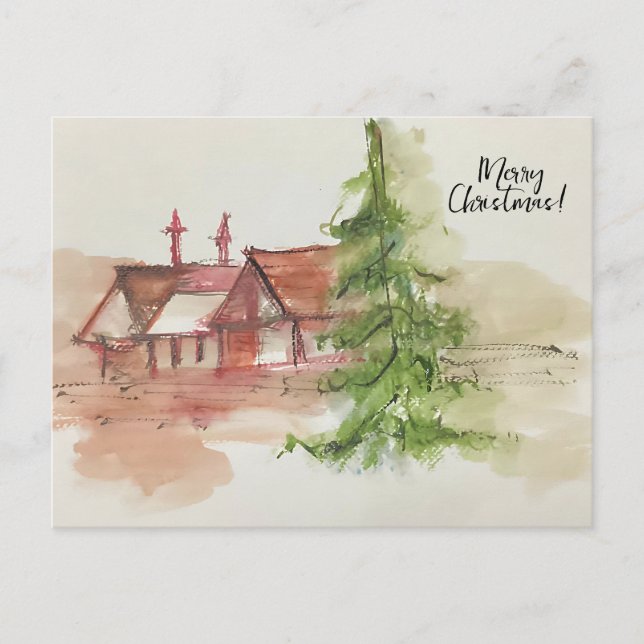 Original watercolor sketch  postcard (Front)