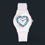 Original Wedding love birds in the flowers heart Watch<br><div class="desc">Original Wedding love birds in the flowers heart</div>