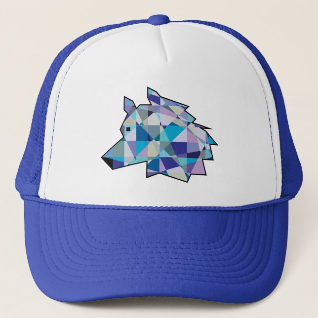 Original Wolf Head graphic art | Profile Wolf face Trucker Hat (Front)