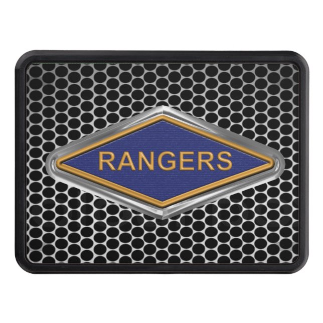 Original WWII Ranger Regiment  Custom Steel Trailer Hitch Cover (Front)