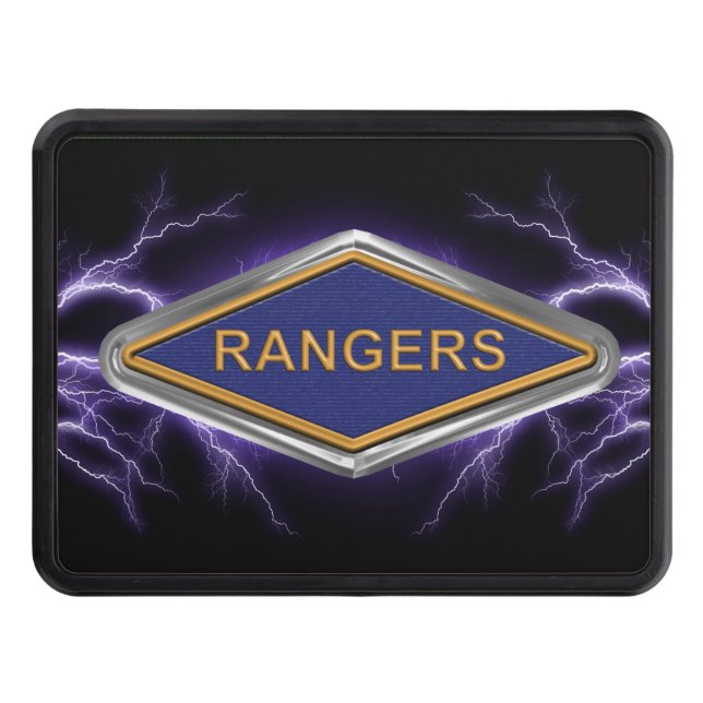 Original WWII Ranger Regiment  Lightning Trailer Hitch Cover (Front)