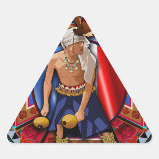 Original Yaqui Nation Deer Dancer Triangle Sticker