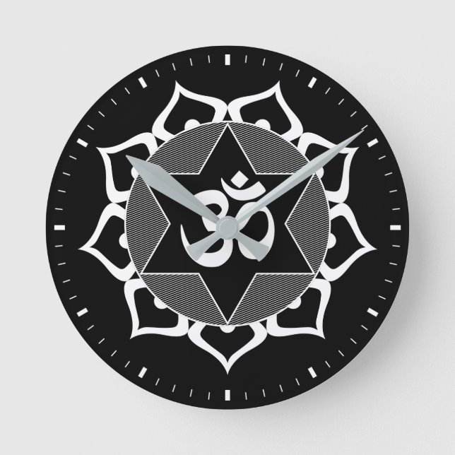 Original Yoga OM Symbol Round Clock (Front)