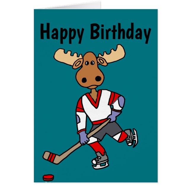 Orignaux drôles jouant la bande dessinée de hockey (Devant)