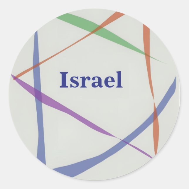 Oringal Star of David Design  Classic Round Sticker (Front)