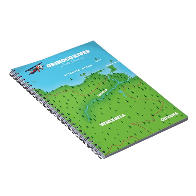 Orinoco River South American Map Notebook (Right Side)