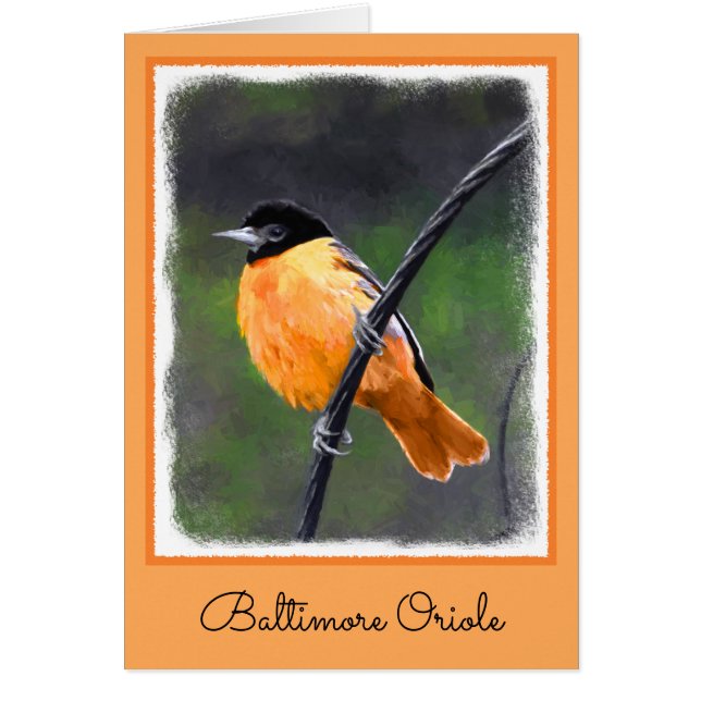 Oriole Painting - Original Bird Art (Front)