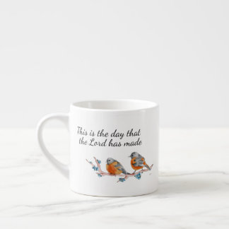 Oriole watercolor, "This is the day..." Espresso Cup
