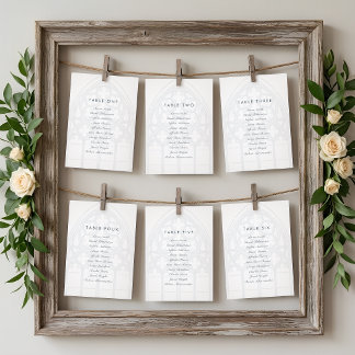 Orion Blue Gothic Classic Wedding Seating Card