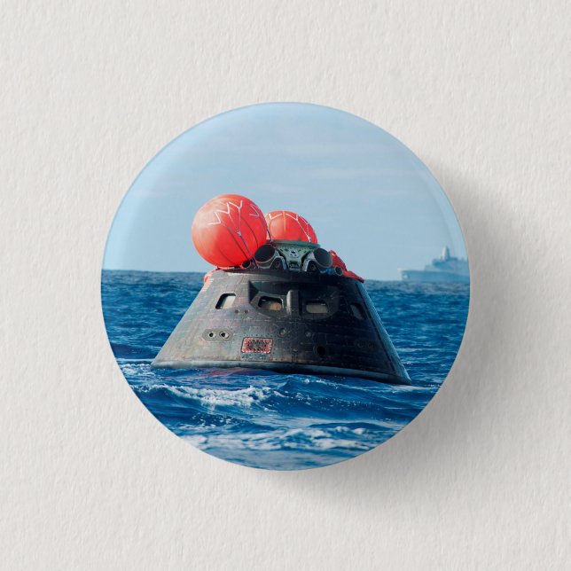 Orion Capsule Spacecraft Ocean Recovery 1 Inch Round Button (Front)