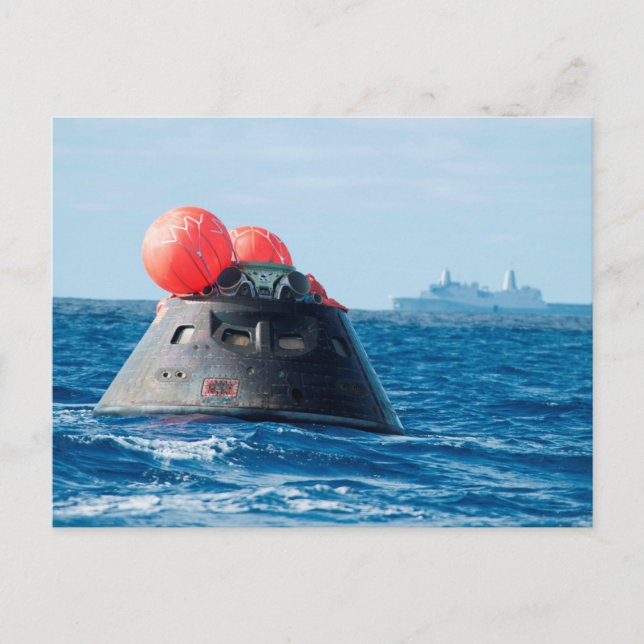 Orion Capsule Spacecraft Ocean Recovery Postcard (Front)