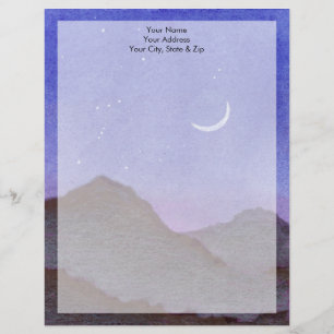 Orion & Crescent Moon Mountains Letterhead