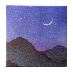 Orion & Crescent Moon Mountains Tile