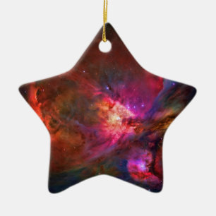 Orion Nebula and Trapezium Stars Ceramic Ornament