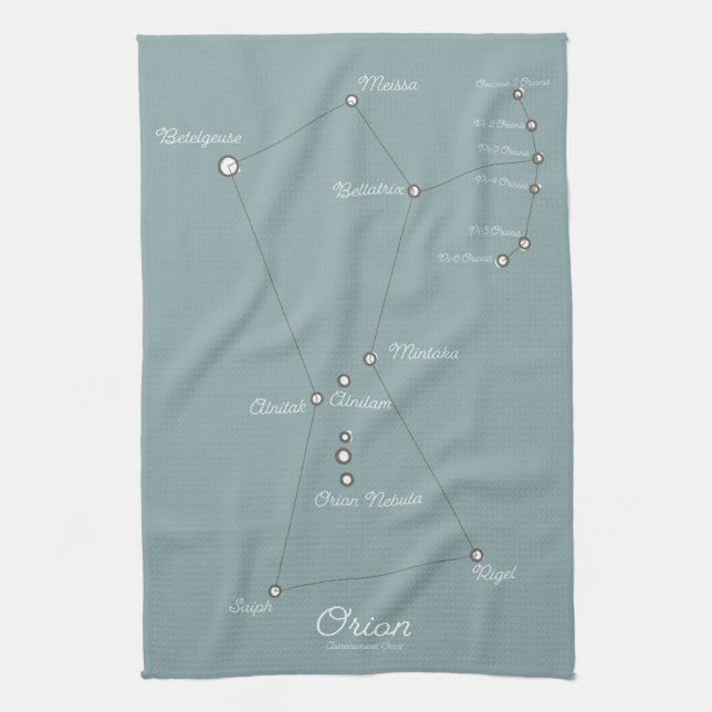 Orion Nebula Astronomical Chart Kitchen Towel (Vertical)