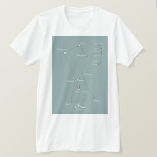 Orion Nebula Astronomical Chart T-Shirt