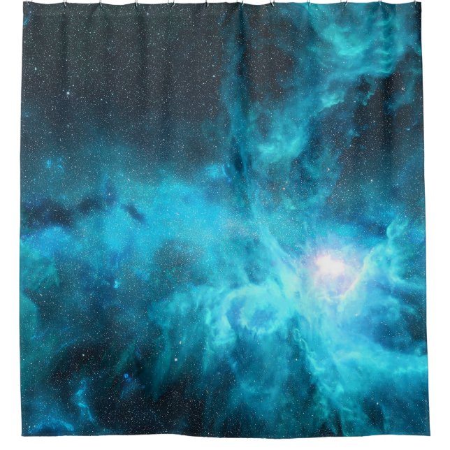 Orion nebula, blue light, astronomy. (Front)