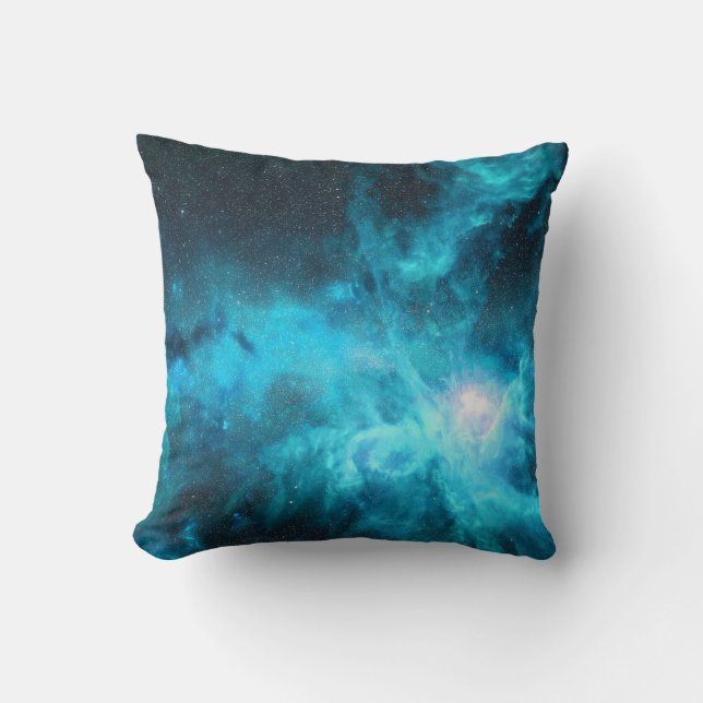 Orion nebula, blue light, astronomy. throw pillow (Front)