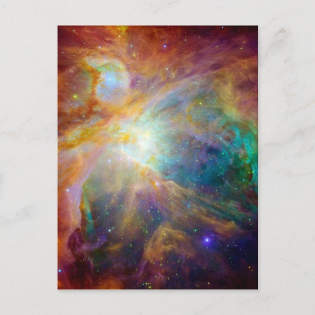 Orion Nebula Hubble Spitzer Space Postcard (Front)