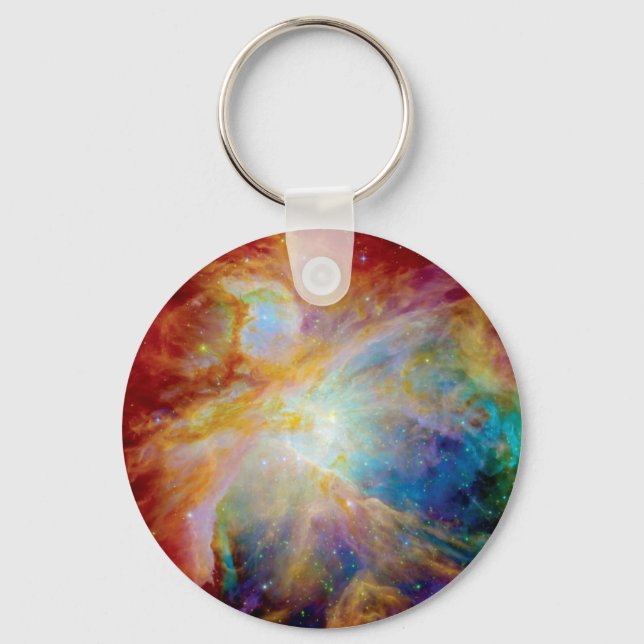 Orion Nebula Hubble Spitzer Telescope Space Photo Keychain (Front)