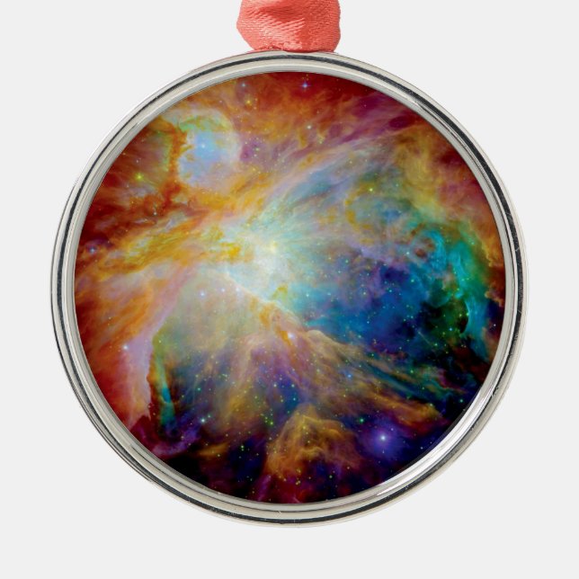 Orion Nebula Hubble Spitzer Telescope Space Photo Metal Ornament (Front)