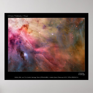 Orion Nebula M42 HST poster