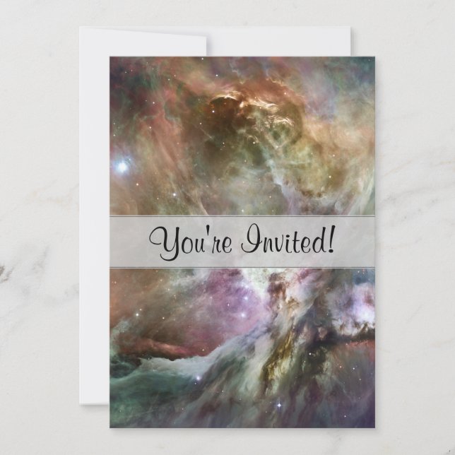 Orion Nebula Pastels Invitation (Front)