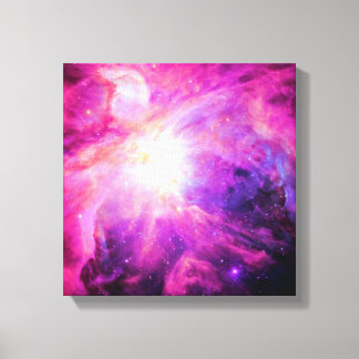 Orion Nebula Pink Purple Galaxy Canvas Wall Art