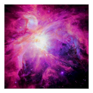 Orion Nebula Pink Purple Galaxy Poster