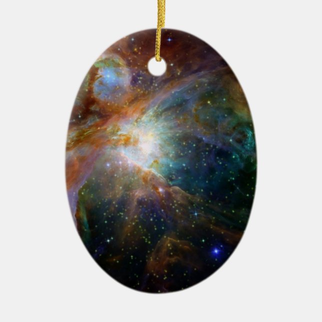 Orion Nebula reddish brown NASA Ceramic Ornament (Front)