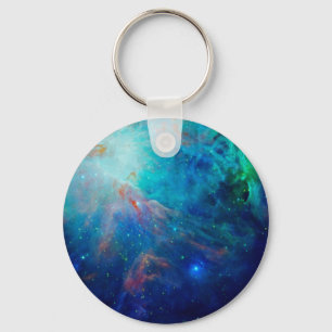 Orion Nebula shimmering blue NASA Keychain