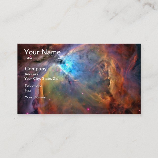 Orion Nebula Space Galaxy Business Card (Front)