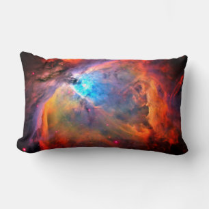 Orion Nebula Space Galaxy high contrast Lumbar Pillow