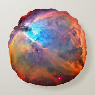 Orion Nebula Space Galaxy high contrast Round Pillow