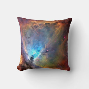 Orion Nebula Space Galaxy low contrast Throw Pillow