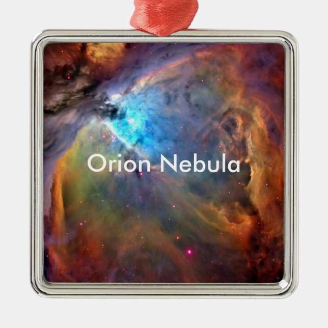 Orion Nebula Space Galaxy Metal Ornament (Front)