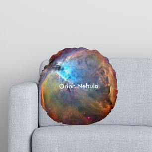 Orion Nebula Space Galaxy Round Pillow